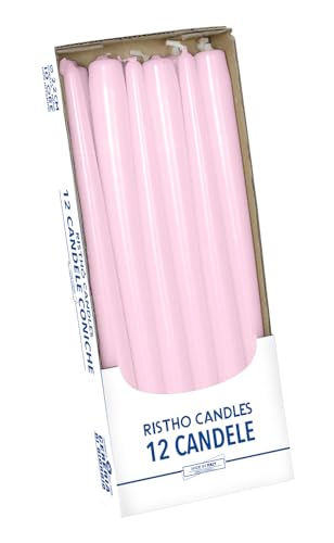 Spitzkerzen, Dusty Pink, Durchmesser 2,2 cm, Höhe 30 cm, 12 Stück Spitzkerzen, Dusty Pink, Durchmesser 2,2 cm, Höhe 30 cm, 12 Stück von Candele Semplici