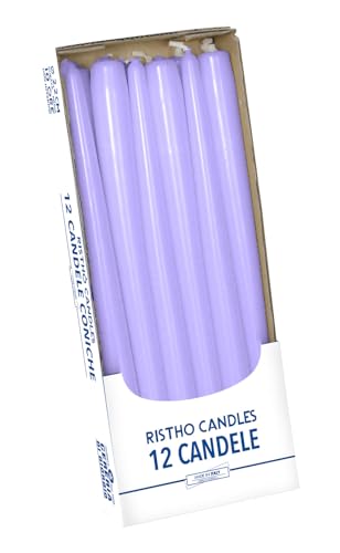 Spitzkerzen, Lavendel, Durchmesser 2,2 cm, Höhe 30 cm, 12 Stück Spitzkerzen, Lavendel, Durchmesser 2,2 cm, Höhe 30 cm, 12 Stück von Candele Semplici