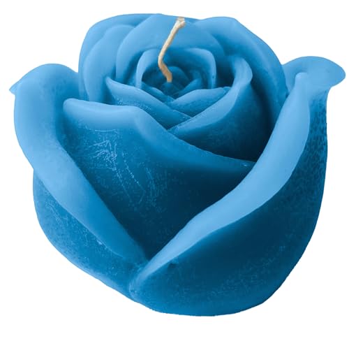 Handwerkliche Kerzen – Rosenknospen – Farbe Dusty Blue – nicht parfümiert – 8 x 8 cm – mit Geschenkbeutel – Cereria Di Giorgio Handwerkliche Kerzen – Rosenknospen – Farbe Dusty Blue – nicht parfümiert – 8 x 8 cm – mit Geschenkbeutel – Cereria Di Giorgio von Candele di Giorgio
