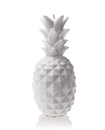 Candellana Ananas Paraffinkerze 100x100x210 mm - Weiss Kerze Dekorativ - Kerzen Aesthetic 3D - Candles Aesthetic - Dekorative Kerzen Geschenk - Aesthetic Candle - Dekokerze - Candle Decoration von Candellana