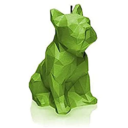 Candellana Handmade Bulldog Low-Poly Kerze Geschenk- Lustig - Dekorative Kerze - Home Décor - Geschenke für Freunde - Baumwolle Docht - Brenndauer 24h - Limette Kerze von Candellana