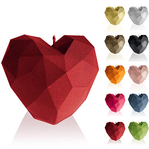 Candellana Candles Candellana-Heart Poly Kerze rot von Candellana