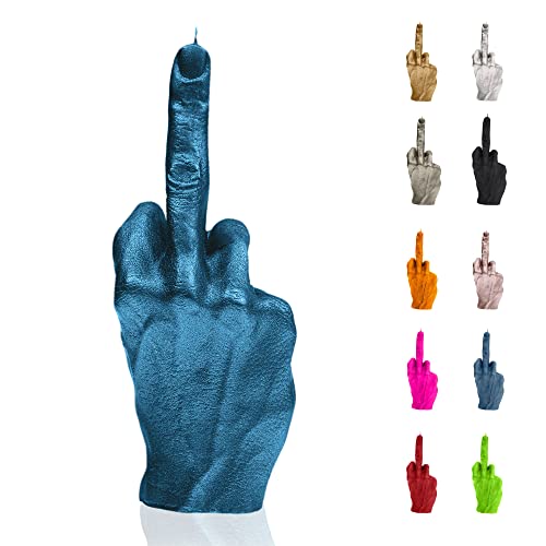 Candellana Mittelfinger Kerze - Mittelfinger Figur - Coole Deko - Gothic Deko - Grunge Deko Kerze - Heavy Metal Deko - Grunge Room Decor - Büro Gadgets - Kerzen Deko - Lustige Kerze Hand FCK von Candellana