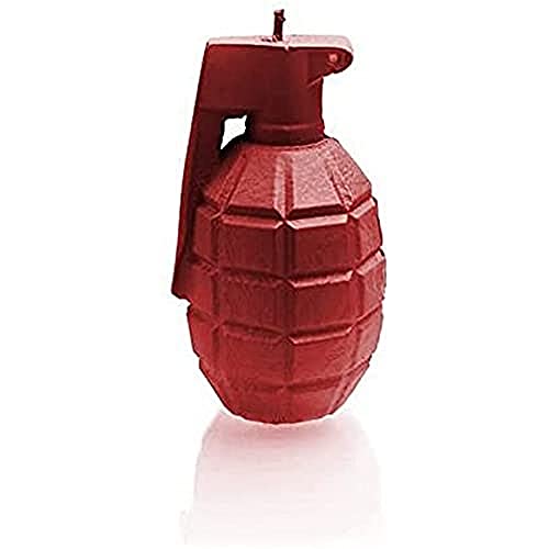 Candellana Handmade Grenade Kerze Geschenk- Lustig - Dekorative Kerze - Home Décor - Geschenke für Freunde - Baumwolle Docht - Brenndauer 12h - Red Kerze von Candellana