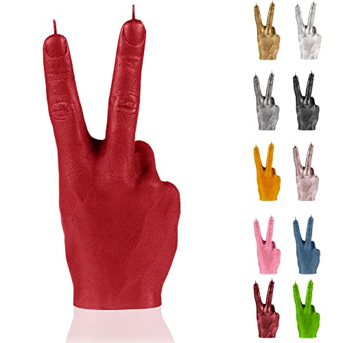 Candellana Hand Peace Kerze - Hand Figur - Coole Deko - Gothic Deko - Grunge Deko Kerze - Heavy Metal Deko - Grunge Room Decor - Büro Gadgets - Kerzen Deko - Lustige Kerze von Candellana