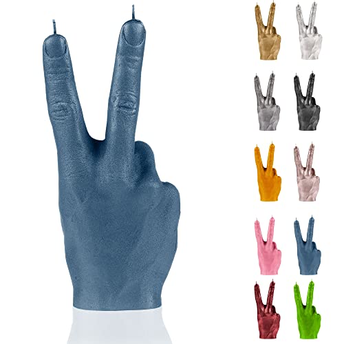 Candellana Hand Peace Kerze - Hand Figur - Coole Deko - Gothic Deko - Grunge Deko Kerze - Heavy Metal Deko - Grunge Room Decor - Büro Gadgets - Kerzen Deko - Lustige Kerze von Candellana