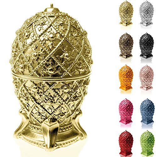 Candellana Handmade Faberge Egg Kerze Geschenk- Lustig - Dekorative Kerze - Home Décor - Geschenke für Freunde - Baumwolle Docht - Brenndauer 48h - Klassisches Gold Kerze Candellana Handmade Faberge Egg Kerze Geschenk- Lustig - Dekorative Kerze - Home Décor - Geschenke für Freunde - Baumwolle Docht - Brenndauer 48h - Klassisches Gold Kerze von Candellana