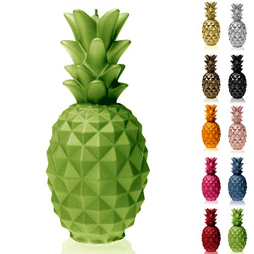 Candellana Handmade Pineapple Kerze Geschenk- Lustig - Dekorative Kerze - Home Décor - Geschenke für Freunde - Baumwolle Docht - Brenndauer 119h - Lime Kerze von Candellana