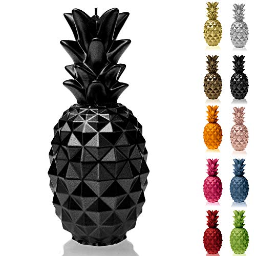 Candellana Ananas Paraffinkerze 10x10x21 cm - Schwarzmetallic Kerze Dekorativ - Kerzen Aesthetic 3D - Candles Aesthetic - Dekorative Kerzen Geschenk - Aesthetic Candle - Dekokerze - Candle Decoration von Candellana