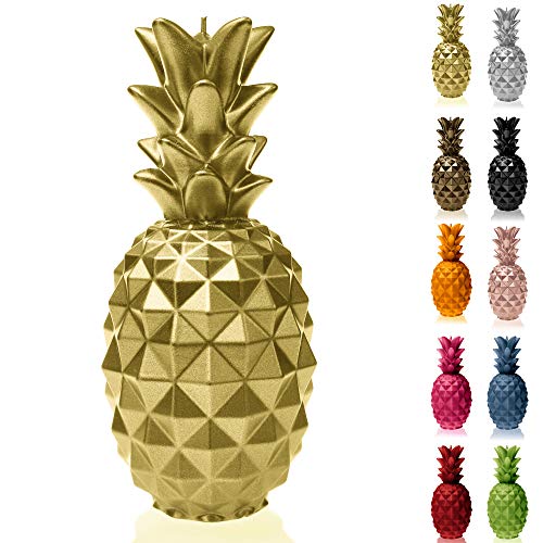 Candellana Ananas Paraffinkerze 100x100x210 mm - Gold Kerze Dekorativ - Kerzen Aesthetic 3D - Candles Aesthetic - Dekorative Kerzen Geschenk - Aesthetic Candle - Dekokerze - Candle Decoration von Candellana