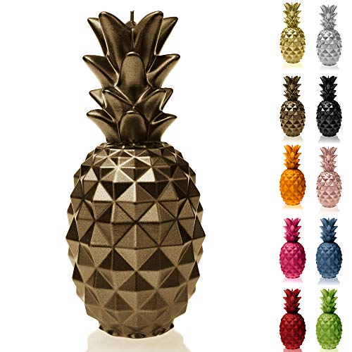 Candellana Ananas Paraffinkerze 100x100x210 mm - Messing Kerze Dekorativ - Kerzen Aesthetic 3D - Candles Aesthetic - Dekorative Kerzen Geschenk - Aesthetic Candle - Dekokerze - Candle Decoration von Candellana