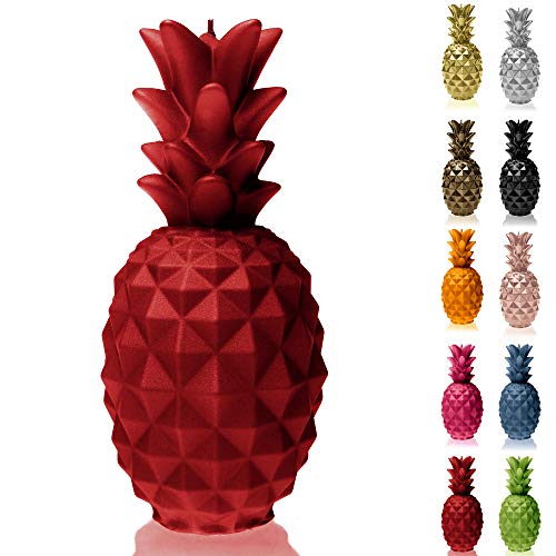 Candellana Ananas Paraffinkerze 100x100x210 mm - Rot Kerze Dekorativ - Kerzen Aesthetic 3D - Candles Aesthetic - Dekorative Kerzen Geschenk - Aesthetic Candle - Dekokerze - Candle Decoration von Candellana