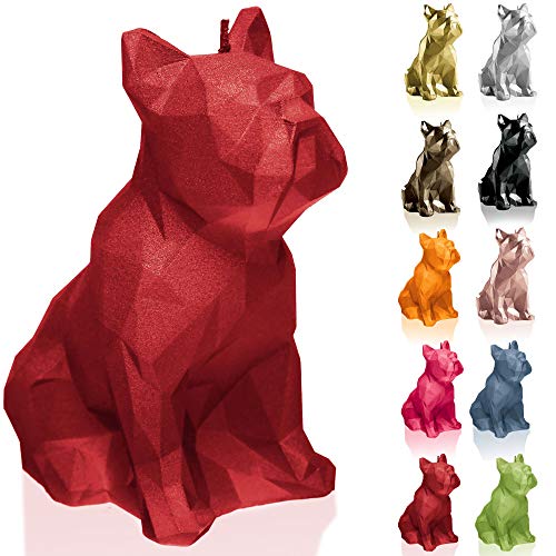 Candellana Kerze Bulldogge Low Poly | Höhe: 25 cm | Rot | Handgemacht in der EU Candellana Kerze Bulldogge Low Poly | Höhe: 25 cm | Rot | Handgemacht in der EU von Candellana