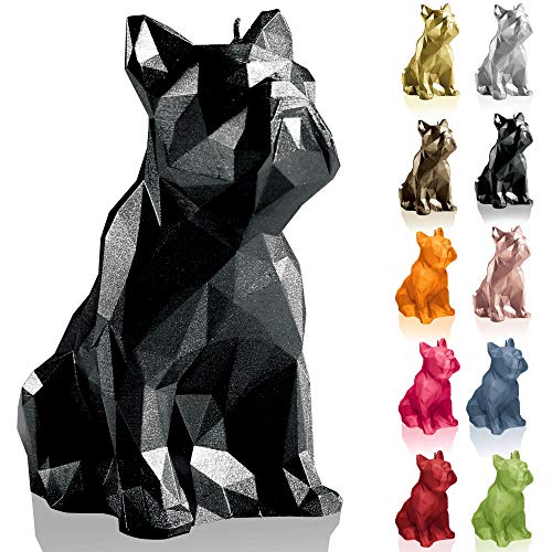 Candellana Kerze Bulldogge Low Poly | Höhe: 25 cm | Schwarz Metallisch | Handgemacht in der EU Candellana Kerze Bulldogge Low Poly | Höhe: 25 cm | Schwarz Metallisch | Handgemacht in der EU von Candellana
