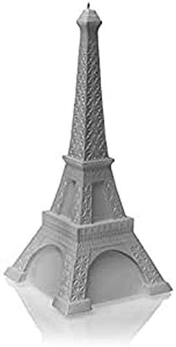 Candellana Handmade Eiffel Tower Kerze Geschenk- Lustig - Dekorative Kerze - Home Décor - Geschenke für Freunde - Baumwolle Docht - Brenndauer 70h - Grau Kerze von Candellana