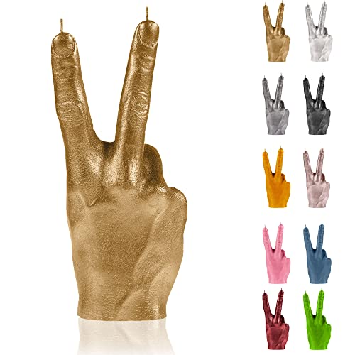 Candellana Hand PEACE Kerze - Hand Figur - Coole Deko - Gothic Deko - Grunge Deko Kerze - Heavy Metal Deko - Grunge Room Decor - Büro Gadgets - Kerzen Deko - Lustige Kerze von Candellana