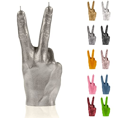 Candellana Hand PEACE Kerze - Hand Figur - Coole Deko - Gothic Deko - Grunge Deko Kerze - Heavy Metal Deko - Grunge Room Decor - Büro Gadgets - Kerzen Deko - Lustige Kerze von Candellana