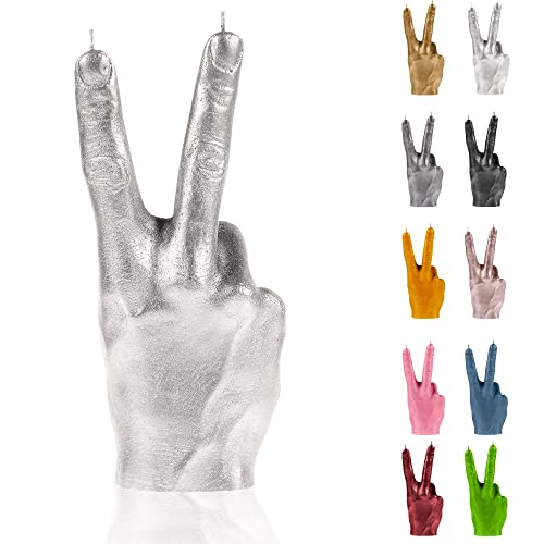 Candellana Hand PEACE Kerze - Hand Figur - Coole Deko - Gothic Deko - Grunge Deko Kerze - Heavy Metal Deko - Grunge Room Decor - Büro Gadgets - Kerzen Deko - Lustige Kerze von Candellana