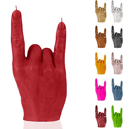 Candellana Hand RCK Kerze - Hand Figur - Coole Deko - Gothic Deko - Grunge Deko Kerze - Heavy Metal Deko - Grunge Room Decor - Büro Gadgets - Kerzen Deko - Lustige Kerze von Candellana