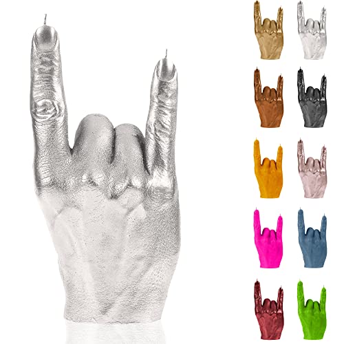 Candellana Hand RCK Kerze - Hand Figur - Coole Deko - Gothic Deko - Grunge Deko Kerze - Heavy Metal Deko - Grunge Room Decor - Büro Gadgets - Kerzen Deko - Lustige Kerze von Candellana