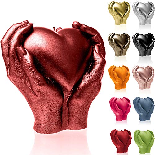 Candellana Hand LOVE Edition Kerze - Kerze für Valentinstag -Valentinstag Kerzen - Geschenkidee - Kerze Herz - Romantische Deko - Liebes Kerzen - Handgemachtes Geschenk von Candellana