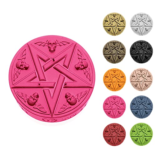 Candellana Handmade Pentagram Kerze Geschenk- Lustig - Dekorative Kerze - Home Décor - Geschenke für Freunde - Baumwolle Docht - Brenndauer 50h - Dark Pink Kerze von Candellana