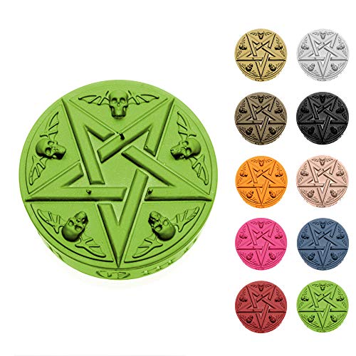 Candellana Handmade Pentagram Kerze Geschenk- Lustig - Dekorative Kerze - Home Décor - Geschenke für Freunde - Baumwolle Docht - Brenndauer 50h - Lime Kerze von Candellana