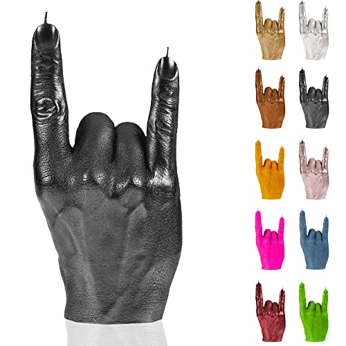 Candellana Hand RCK Kerze - Hand Figur - Coole Deko - Gothic Deko - Grunge Deko Kerze - Heavy Metal Deko - Grunge Room Decor - Büro Gadgets - Kerzen Deko - Lustige Kerze von Candellana