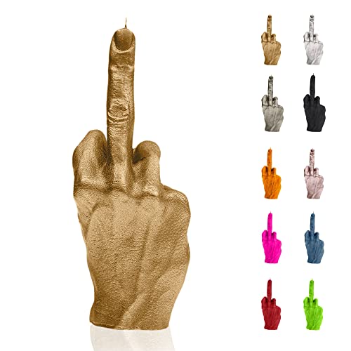 Candellana Kerze in Form eines Mittelfingers | FCK | Höhe: 20 cm | Classic Gold | Brennzeit 30h | Kerzengröße gleicht 1:1 Einer realen Hand | Handgefertigt in der EU Candellana Kerze in Form eines Mittelfingers | FCK | Höhe: 20 cm | Classic Gold | Brennzeit 30h | Kerzengröße gleicht 1:1 Einer realen Hand | Handgefertigt in der EU von Candellana