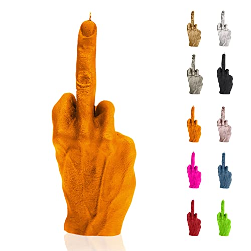 Candellana Kerze in Form eines Mittelfingers | FCK | Höhe: 22,2 cm | Orange | Brennzeit 30h | Kerzengröße gleicht 1:1 Einer realen Hand | Handgefertigt in der EU Candellana Kerze in Form eines Mittelfingers | FCK | Höhe: 22,2 cm | Orange | Brennzeit 30h | Kerzengröße gleicht 1:1 Einer realen Hand | Handgefertigt in der EU von Candellana