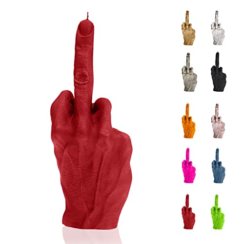 Candellana Mittelfinger Kerze - Mittelfinger Figur - Coole Deko - Gothic Deko - Grunge Deko Kerze - Heavy Metal Deko - Grunge Room Decor - Büro Gadgets - Kerzen Deko - Lustige Kerze Hand FCK von Candellana