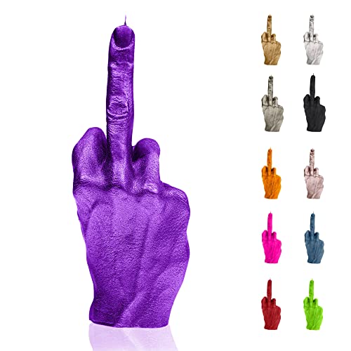 Candellana Mittelfinger Kerze - Mittelfinger Figur - Coole Deko - Gothic Deko - Grunge Deko Kerze - Heavy Metal Deko - Grunge Room Decor - Büro Gadgets - Kerzen Deko - Lustige Kerze Hand FCK von Candellana