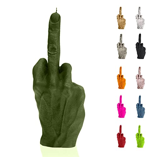 Candellana Mittelfinger Kerze - Mittelfinger Figur - Coole Deko - Gothic Deko - Grunge Deko Kerze - Heavy Metal Deko - Grunge Room Decor - Büro Gadgets - Kerzen Deko - Lustige Kerze Hand FCK von Candellana