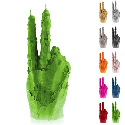 Candellana Zombie Deko Kerze - Zombie Hand Deko - Halloween Deko Hand - Gothic Deko - Grunge Deko Kerze - Heavy Metal Deko - Grunge Room Decor Zombie Hand Peace von Candellana