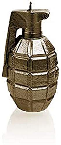 Groß Grenade Kerze | Höhe: 14,3 cm | Goldbraun | Handgefertigt in der EU von Candellana
