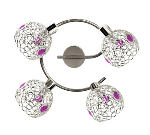 Candellux lighting Aron Spirale 4x40W G9 Chrom Kristall violett von Candellux lighting