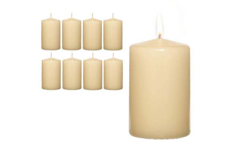 Candelo Stumpenkerze 8er Set Stumpenkerzen - Champagner – 4,8cm x 8cm von Candelo