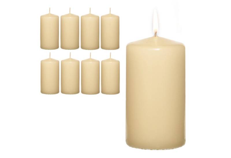 Candelo Stumpenkerze Adventskerzen 8er Set Champagner – Premium Stumpenkerzen Weihnachten von Candelo
