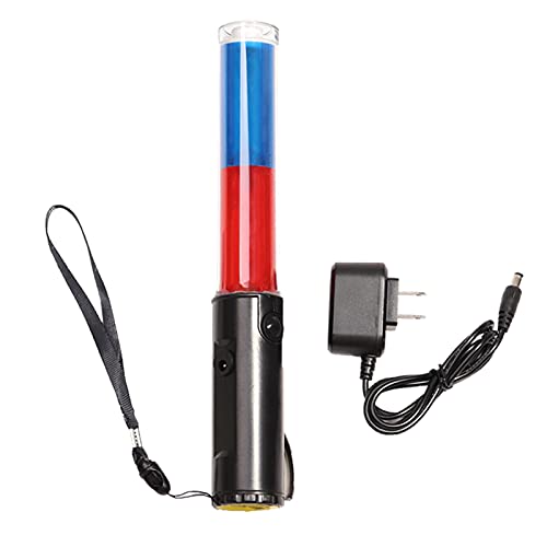 26cm Signal-Verkehrsstab - LED-Sicherheits-Signalstab Konzert-Lichtstab, mit Lichtblitzmodus, Handschlaufe, orangefarbenes Finish, wasserdicht wiederaufladbar(rot) von Candeon