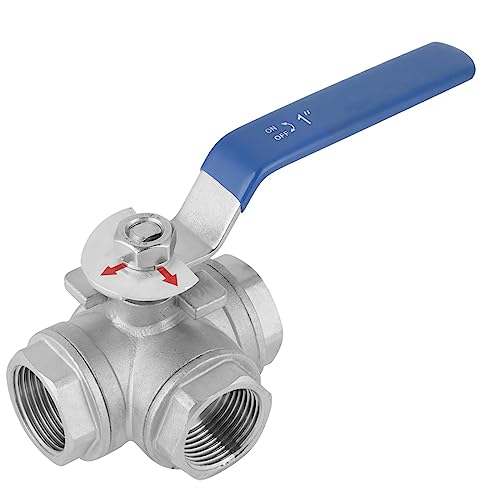 Candeon Drei-Wege-T-Typ Kugelhahn, 1 Zoll 3 Wege Kugelhahn Dreiwegeventil, Edelstahl Innengewinde 3 Wege Ventil Dreiwegehahn Wasserrohr Kugelventile For Wasser, öL Und Dampf Candeon Drei-Wege-T-Typ Kugelhahn, 1 Zoll 3 Wege Kugelhahn Dreiwegeventil, Edelstahl Innengewinde 3 Wege Ventil Dreiwegehahn Wasserrohr Kugelventile For Wasser, öL Und Dampf von Candeon