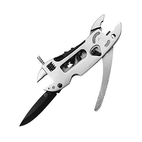 9 in 1 Multitools, leichtes Schlüsselringwerkzeug im Taschenformat, faltbare Zange Schraubendreher Edelstahl Multitool für Outdoor Camping DIY von Candeon