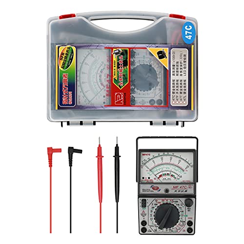 Analog Multimeter Mit Messleitungen, Analog-Zeiger-Multimeter Voltmeter Amperemeter Ohm-Meter Kapazitätstester Zeigermultimeter Für AC/DC Spannung, AC/DC Strom, Widerstand, Kapazität von Candeon