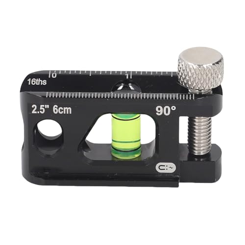Candeon 2,5 -Zoll -Mini -Magnetblasenspiegel, 90 -Grad -Rohrspiegelpegel der Rohrspiegelpegel, Aluminium -Aluminium -Torpedo -Spiegel mit Kleinem Level -Tool Gegossen von Candeon