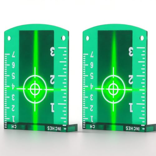 Candeon Laser Zieltafel Grün, 2 StüCk Magnetische Laser Zielscheibe Karte Mit Reflektoren, Laser Zielplatte Mit Zoll/Zentimeter Angaben FüR GrüNe Laserstrahlen Verbesserung Laser Sichtbarkeit Candeon Laser Zieltafel Grün, 2 StüCk Magnetische Laser Zielscheibe Karte Mit Reflektoren, Laser Zielplatte Mit Zoll/Zentimeter Angaben FüR GrüNe Laserstrahlen Verbesserung Laser Sichtbarkeit von Candeon
