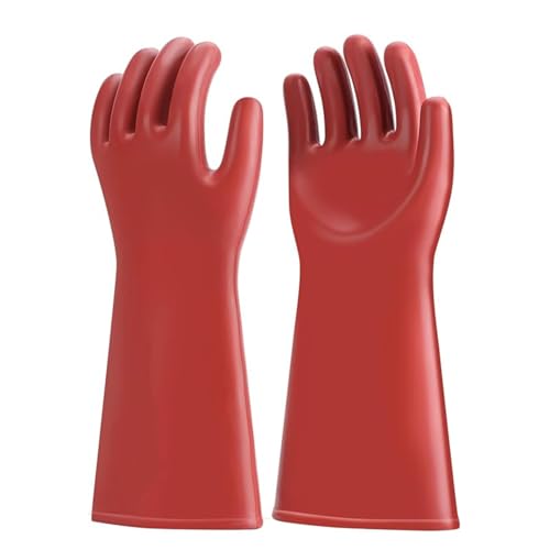 Candeon Gummi Isoliertehandschuhe, Klasse 00 12kv Hochspannungsfeste Elektriker Handschuhe Isolierende Gummihandschuhe, Isolierhandschuhe Elektrohandschuh Isolierungsarbeitshandschuhe Für Elektriker von Candeon
