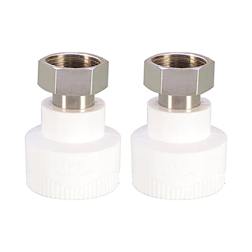 Candeon Kunststoff-Barb-Adapter - 2 Stück PPR-Wasserrohr-Schwenkadapter 32 mm Kompakte Anschlüsse Schnittstelle Wasserrohr-Schwenkadapter Adapter Rohrverschraubung für Warmwasserbereiter((3/4")) von Candeon