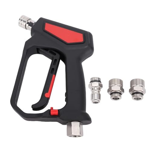 Candeon Kurze Druckreinigerpistole, 5800psi 10,5 Gpm Hochdruckreiniger Sprühpistole Ith M22-14 M22-15 3/8 Anschluss, Autowaschschaum-Druckscheibe Kurzwaffe von Candeon
