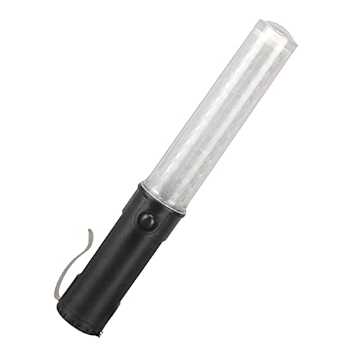 Candeon LED Signalstab Zur Verkehrsregelung, 10 Inch Weiß Verkehrsstock Mit 3 Leuchtmuster Für Partys, Konzerte, Parken (Weiß) von Candeon