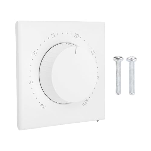 Candeon Manuelles Thermostat, Thermostat-Thermostat Vom Knopftyp Nicht Programmierbare Mechanische Thermostat-Temperaturreglerschalter, Feuerfestes (16A Elektrische Erwärmung) von Candeon