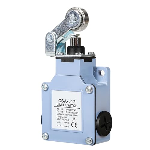 Candeon Momentan Endschalter, Rollen-Endschalter für Elektrische Steuerschalter in Mechanik und Anderen Branchen Wasserdicht und Öldicht, NC+NO, 250V 6A (Size : CSA-012) von Candeon